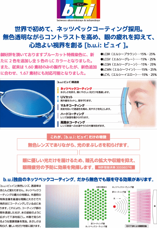 眼精疲労予防 ＮＰコート レブラレンズ